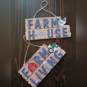 2 Hanging Small Signs
